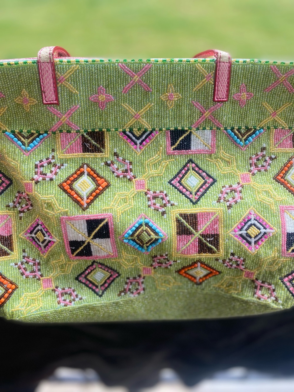 Vintage seed-beaded Fendi tote